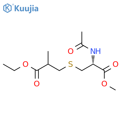 L-Cysteine, N-acetyl-S-(3-ethoxy-2-methyl-3-oxopropyl)-, methyl ester structure