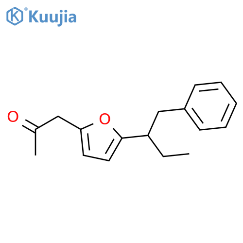 2-Propanone, 1-[5-[1-(phenylmethyl)propyl]-2-furanyl]- structure