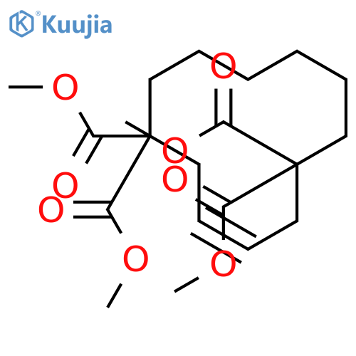 3-Cyclododecyne-1,1,6,6-tetracarboxylic acid, tetramethyl ester structure