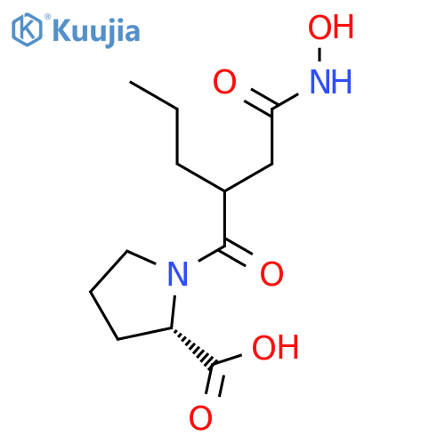 L-Proline, 1-[2-[2-(hydroxyamino)-2-oxoethyl]-1-oxopentyl]-, (S)- structure