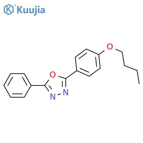 2-(4-butyloxyphenyl)-5-phenyl[1,3,4]oxadiazole structure