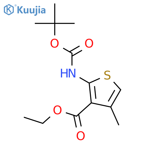ethyl 2-{(tert-butoxy)carbonylamino}-4-methylthiophene-3-carboxylate structure