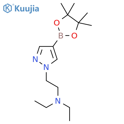 diethyl({2-[4-(tetramethyl-1,3,2-dioxaborolan-2-yl)-1H-pyrazol-1-yl]ethyl})amine structure