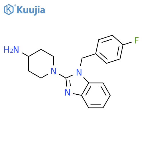 1-[1-[(4-fluorophenyl)methyl]benzimidazol-2-yl]piperidin-4-amine structure
