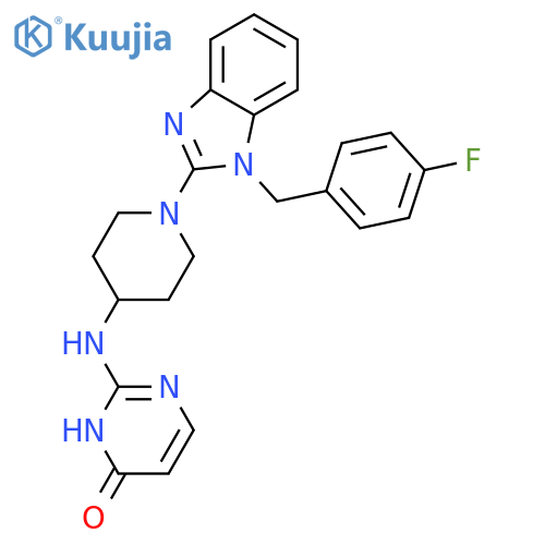 4(3H)-Pyrimidinone,2-[[1-[1-[(4-fluorophenyl)methyl]-1H-benzimidazol-2-yl]-4-piperidinyl]amino]- structure