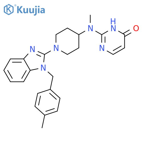 4(3H)-Pyrimidinone,2-[methyl[1-[1-[(4-methylphenyl)methyl]-1H-benzimidazol-2-yl]-4-piperidinyl]amino]- structure