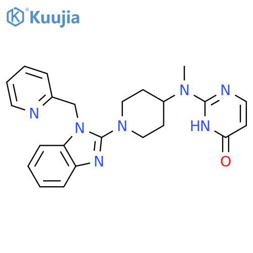 4(3H)-Pyrimidinone,2-[methyl[1-[1-(2-pyridinylmethyl)-1H-benzimidazol-2-yl]-4-piperidinyl]amino]- structure