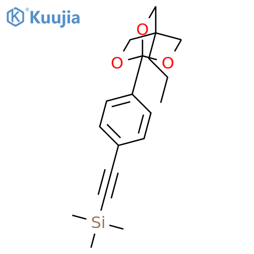 trimethyl[2-(4-{4-propyl-2,6,7-trioxabicyclo[2.2.2]octan-1-yl}phenyl)ethynyl]silane structure