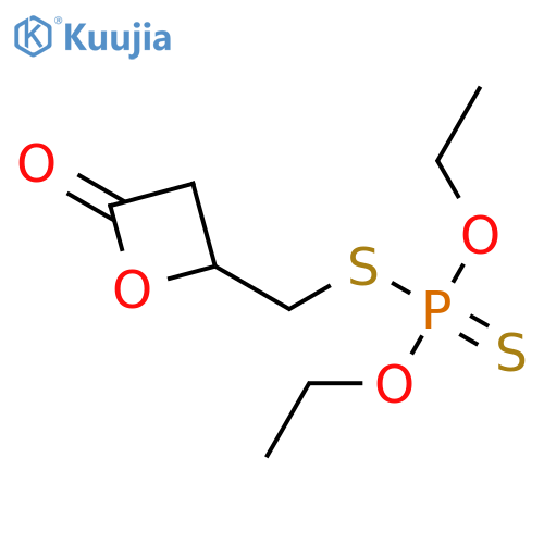 Phosphorodithioic acid, O,O-diethyl S-[(4-oxo-2-oxetanyl)methyl] ester structure