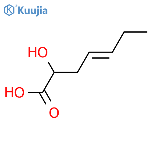 4-Heptenoic acid, 2-hydroxy-, (4E)- structure