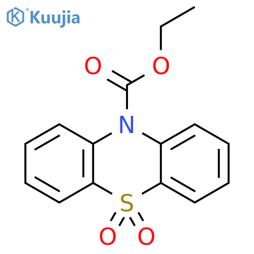 10H-Phenothiazine-10-carboxylic acid, ethyl ester, 5,5-dioxide structure