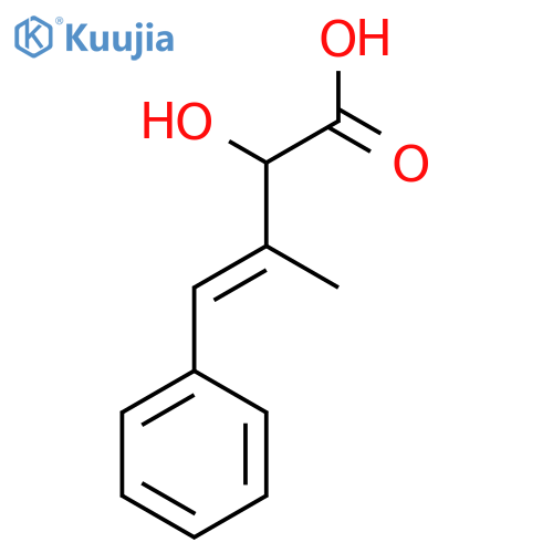 2-hydroxy-3-methyl-4-phenylbut-3-enoic acid structure