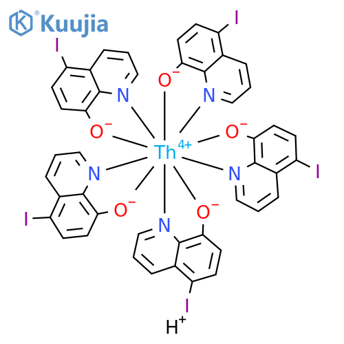 Thorate(1-), pentakis(5-iodo-8-quinolinolato-κN1,κO8)-, hydrogen (1:1) structure