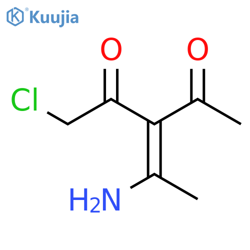3-(1-aminoethylidene)-1-chloropentane-2,4-dione structure