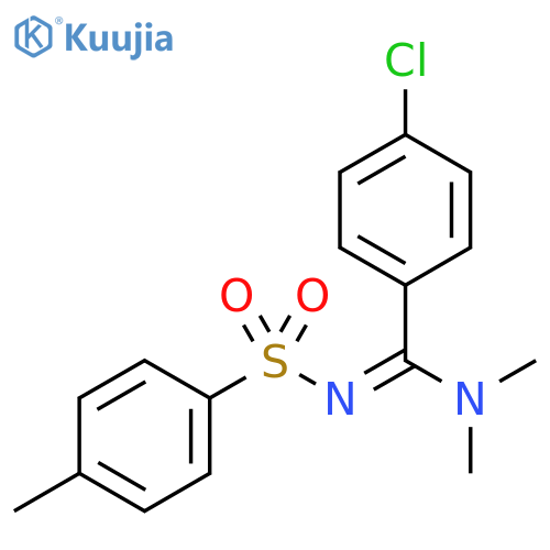 (E)-4-chloro-N,N-dimethyl-N'-(4-methylbenzenesulfonyl)benzene-1-carboximidamide structure