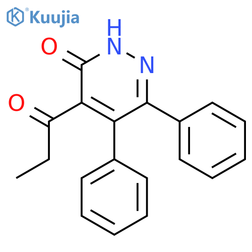 3(2H)-Pyridazinone, 4-(1-oxopropyl)-5,6-diphenyl- structure