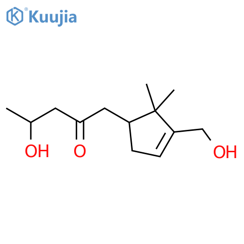 2-Pentanone, 4-hydroxy-1-[3-(hydroxymethyl)-2,2-dimethyl-3-cyclopenten-1-yl]- structure