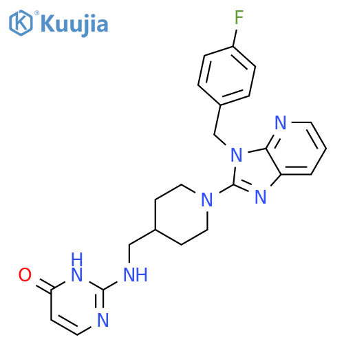 4(3H)-Pyrimidinone,2-[[1-[3-[(4-fluorophenyl)methyl]-3H-imidazo[4,5-b]pyridin-2-yl]-4-piperidinyl]methylamino]- structure