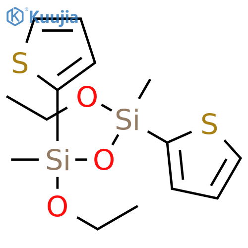 Disiloxane, 1,3-diethoxy-1,3-dimethyl-1,3-di-2-thienyl- structure