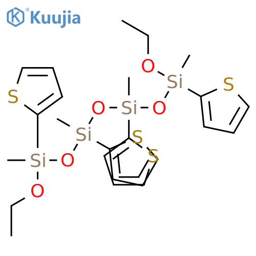 Tetrasiloxane, 1,7-diethoxy-1,3,5,7-tetramethyl-1,3,5,7-tetra-2-thienyl- structure