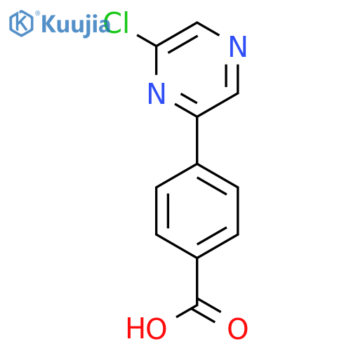 4-(6-Chloropyrazin-2-yl)benzoic acid structure