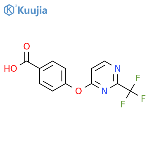 4-{[2-(Trifluoromethyl)pyrimidin-4-yl]oxy}benzoic acid structure