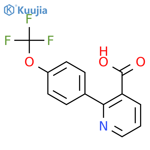 2-[4-(Trifluoromethoxy)phenyl]nicotinic acid structure