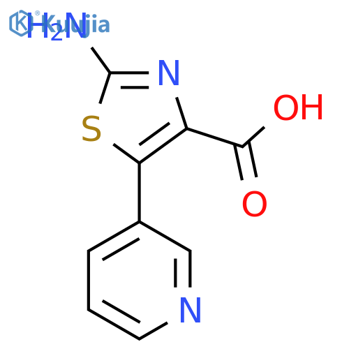 2-amino-5-(pyridin-3-yl)-1,3-thiazole-4-carboxylic acid structure