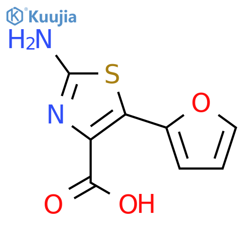 2-Amino-5-(2-furyl)-1,3-thiazole-4-carboxylic acid structure