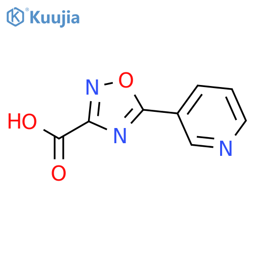 5-Pyridin-3-yl-1,2,4-oxadiazole-3-carboxylic acid structure