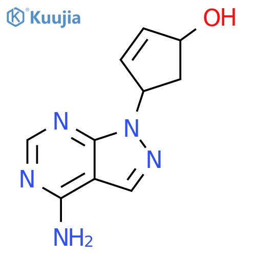 2-Cyclopenten-1-ol,4-(4-amino-1H-pyrazolo[3,4-d]pyrimidin-1-yl)- structure
