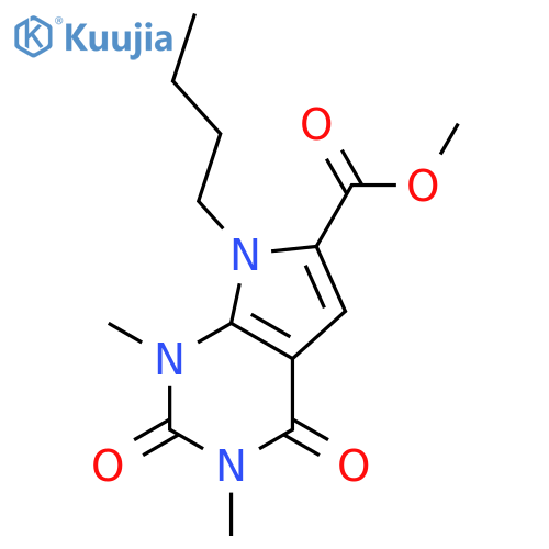 Methyl 7-Butyl-1,3-dimethyl-2,4-dioxo-2,3,4,7-tetrahydro-1H-pyrrolo2,3-dpyrimidine-6-carboxylate structure