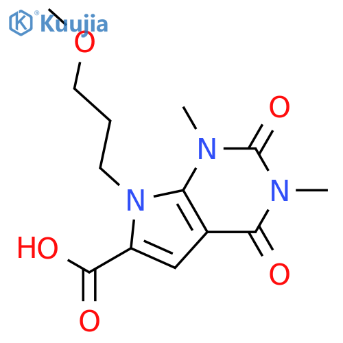 7-(3-methoxypropyl)-1,3-dimethyl-2,4-dioxo-1H,2H,3H,4H,7H-pyrrolo[2,3-d]pyrimidine-6-carboxylic acid structure