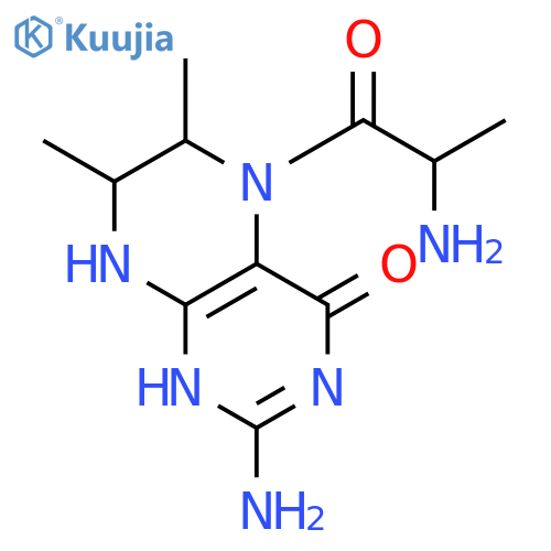 4(1H)-Pteridinone, 2-amino-5-(2-amino-1-oxopropyl)-5,6,7,8-tetrahydro-6,7-dimethyl- structure