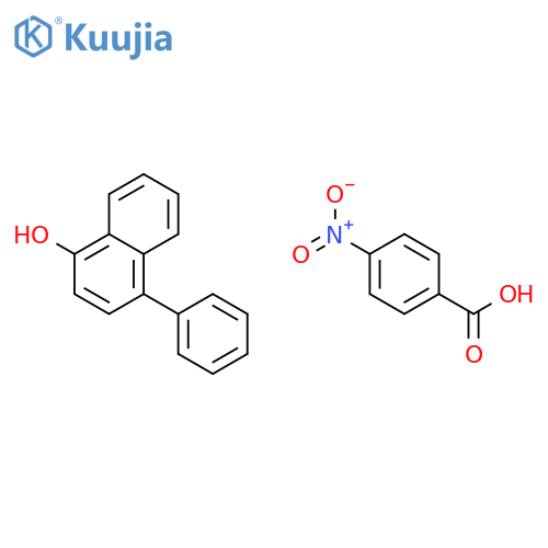 1-NAPHTHALENOL, 4-PHENYL-, 4-NITROBENZOATE structure