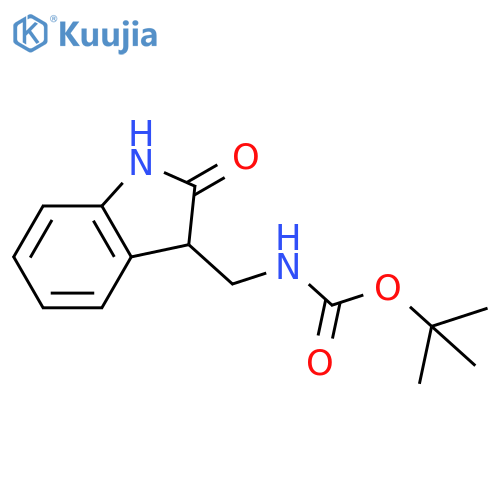 tert-Butyl N-(2-Oxo-2,3-dihydro-1H-indol-3-yl)methylcarbamate structure