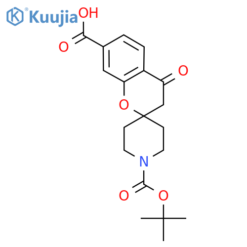 Tert-Butyl 7-carboxy-4-oxo-spiro[chroman-2,4'-piperidine]-1'-carboxylate structure