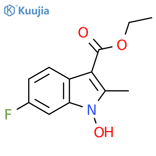 Ethyl 6-fluoro-1-hydroxy-2-methyl-indole-3-carboxylate structure