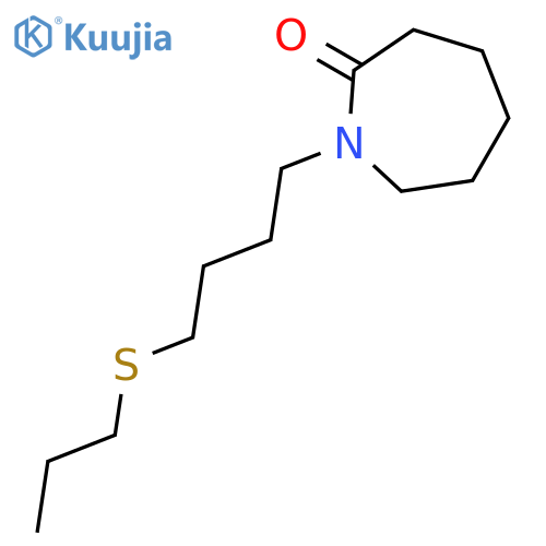 1-[4-(Propylsulfanyl)butyl]azepan-2-one structure