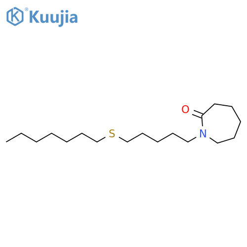 2H-Azepin-2-one, 1-[5-(heptylthio)pentyl]hexahydro- structure