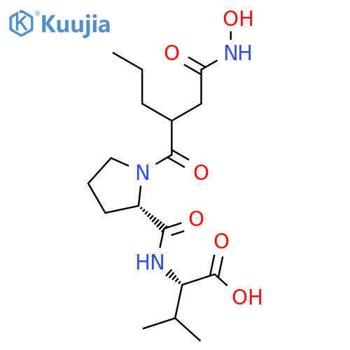 L-Valine, N-[1-[2-[2-(hydroxyamino)-2-oxoethyl]-1-oxopentyl]-L-prolyl]-, (S)- structure