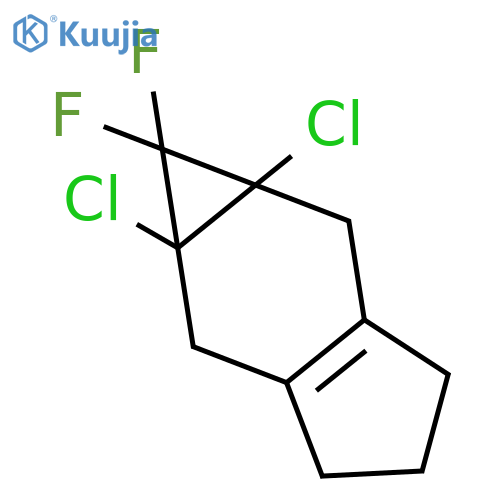Cycloprop[f]indene, 1a,6a-dichloro-1,1-difluoro-1,1a,2,3,4,5,6,6a-octahydro- structure
