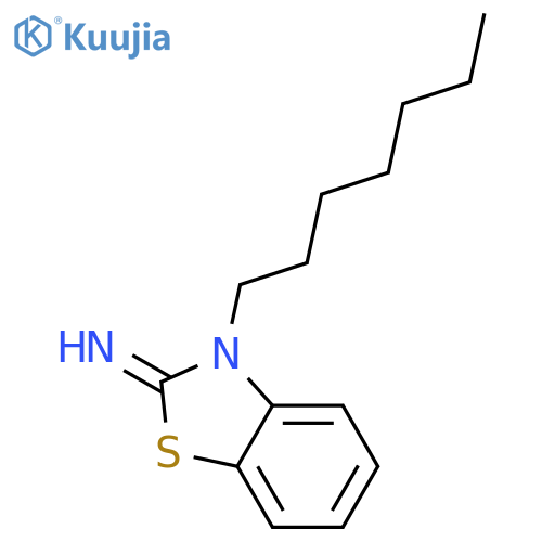 2(3H)-Benzothiazolimine, 3-heptyl- structure