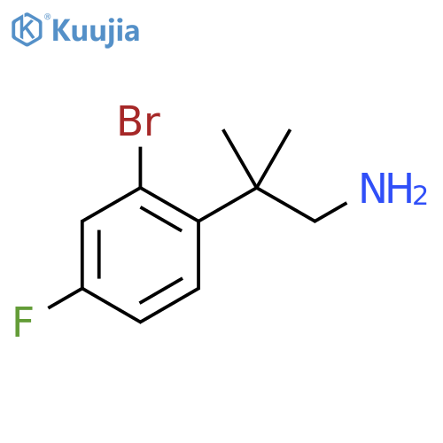 2-(2-bromo-4-fluorophenyl)-2-methylpropan-1-amine structure