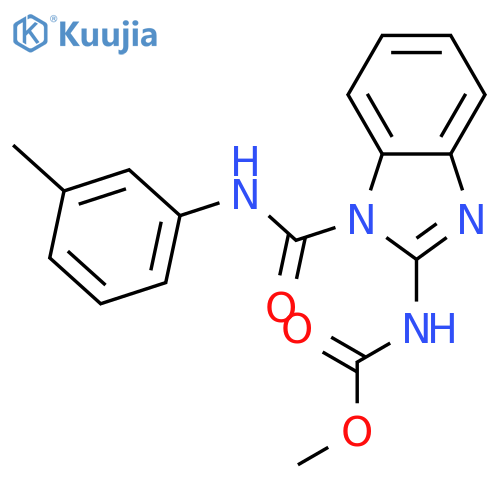 Carbamic acid, [1-[[(3-methylphenyl)amino]carbonyl]-1H-benzimidazol-2-yl]-, methyl ester structure