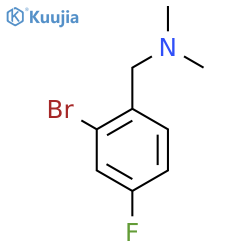 1-(2-bromo-4-fluorophenyl)-n,n-dimethylmethanamine structure