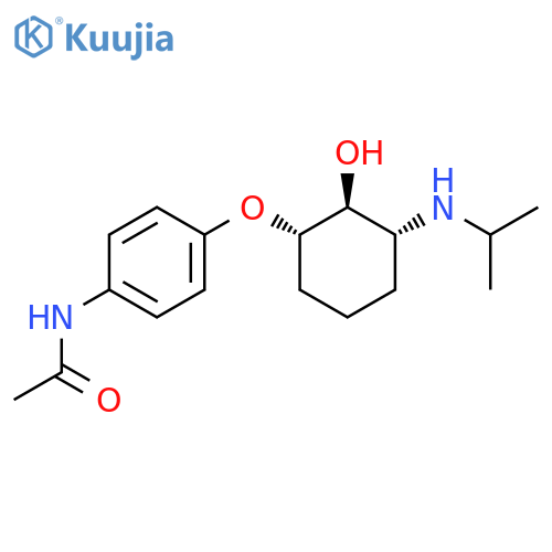 Acetamide,N-[4-[[2-hydroxy-3-[(1-methylethyl)amino]cyclohexyl]oxy]phenyl]-, (1a,2b,3a)- (9CI) structure