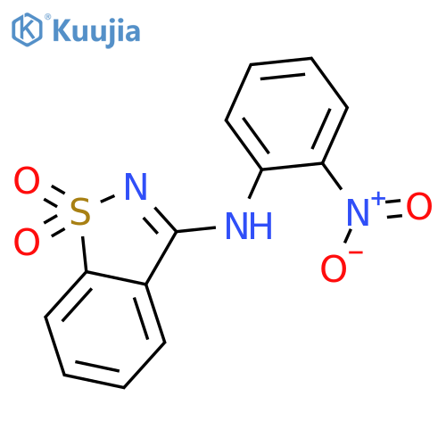 1,2-BENZISOTHIAZOL-3-AMINE, N-(2-NITROPHENYL)-, 1,1-DIOXIDE structure