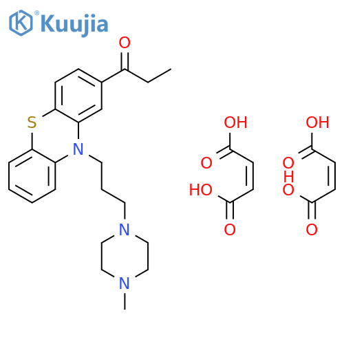 but-2-enedioic acid; 1-[10-[3-(4-methylpiperazin-1-yl)propyl]phenothiazin-2-yl]propan-1-one structure