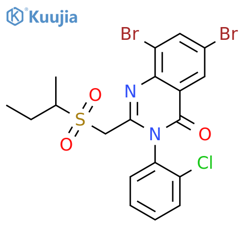 4(3H)-Quinazolinone,6,8-dibromo-3-(2-chlorophenyl)-2-[[(1-methylpropyl)sulfonyl]methyl]- structure